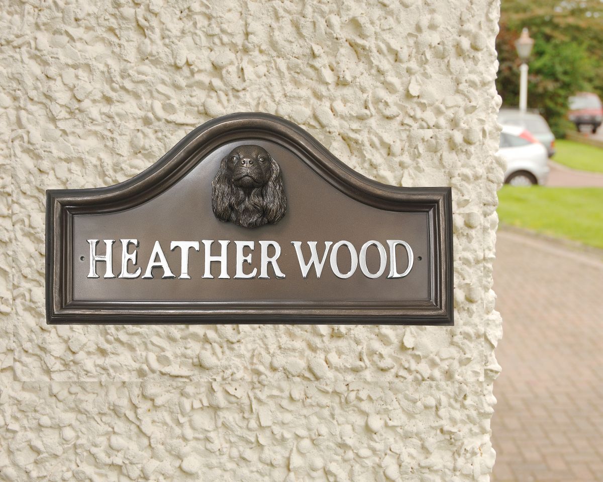 Cavalier King Charles Spaniel House Name Plaque