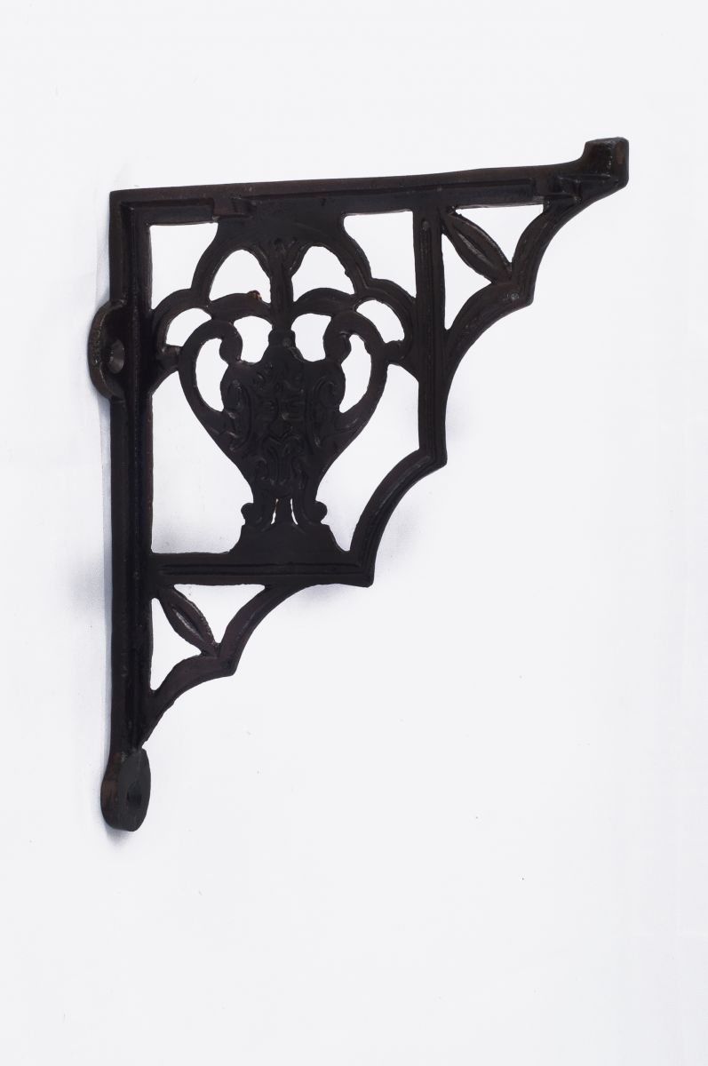 "Bloossville" Iron Shelf Bracket To Scale In Black