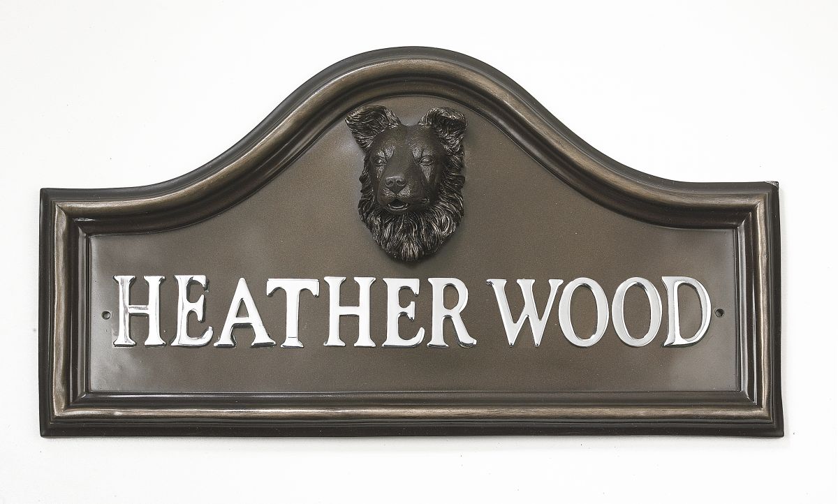 Border Collie house name plaque