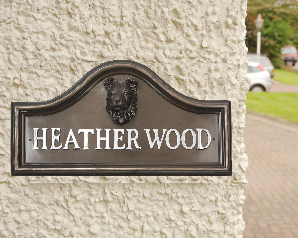 Border Collie house name plaque
