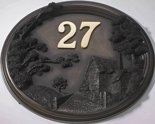 "Coppleston Cottage" Countryside House Number Sign
