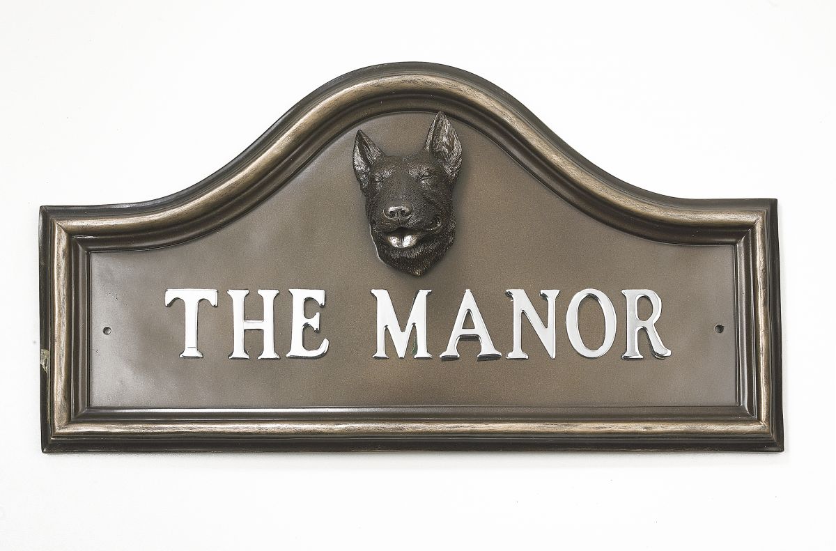 English Bull Terrier house name plaque