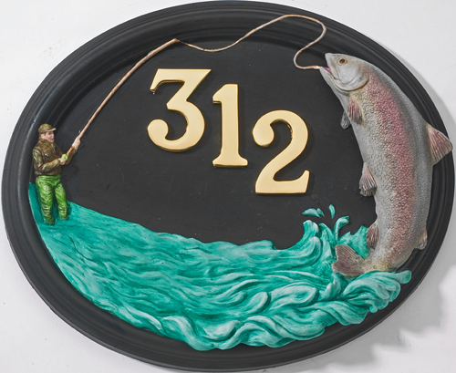 House Sign - Hand Painted - Fisherman House Sign - Hand Painted - Fisherman