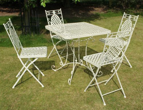 "Aunt Hilda" Large Rectangular Garden Set Finished in Cream