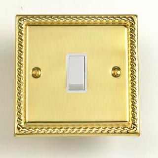 Georgian Rope Border White Single Switch Georgian Rope Border White Single Switch