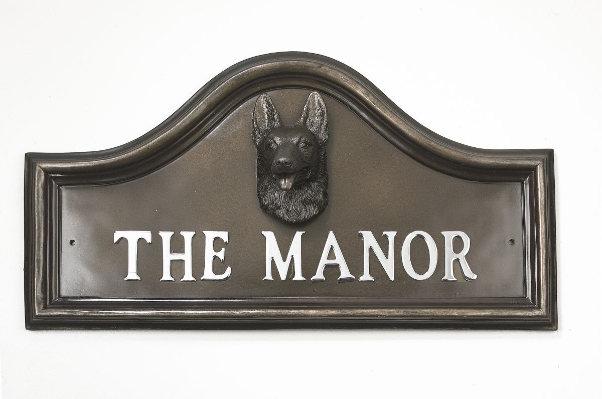 German Shepherd House Name Plaque