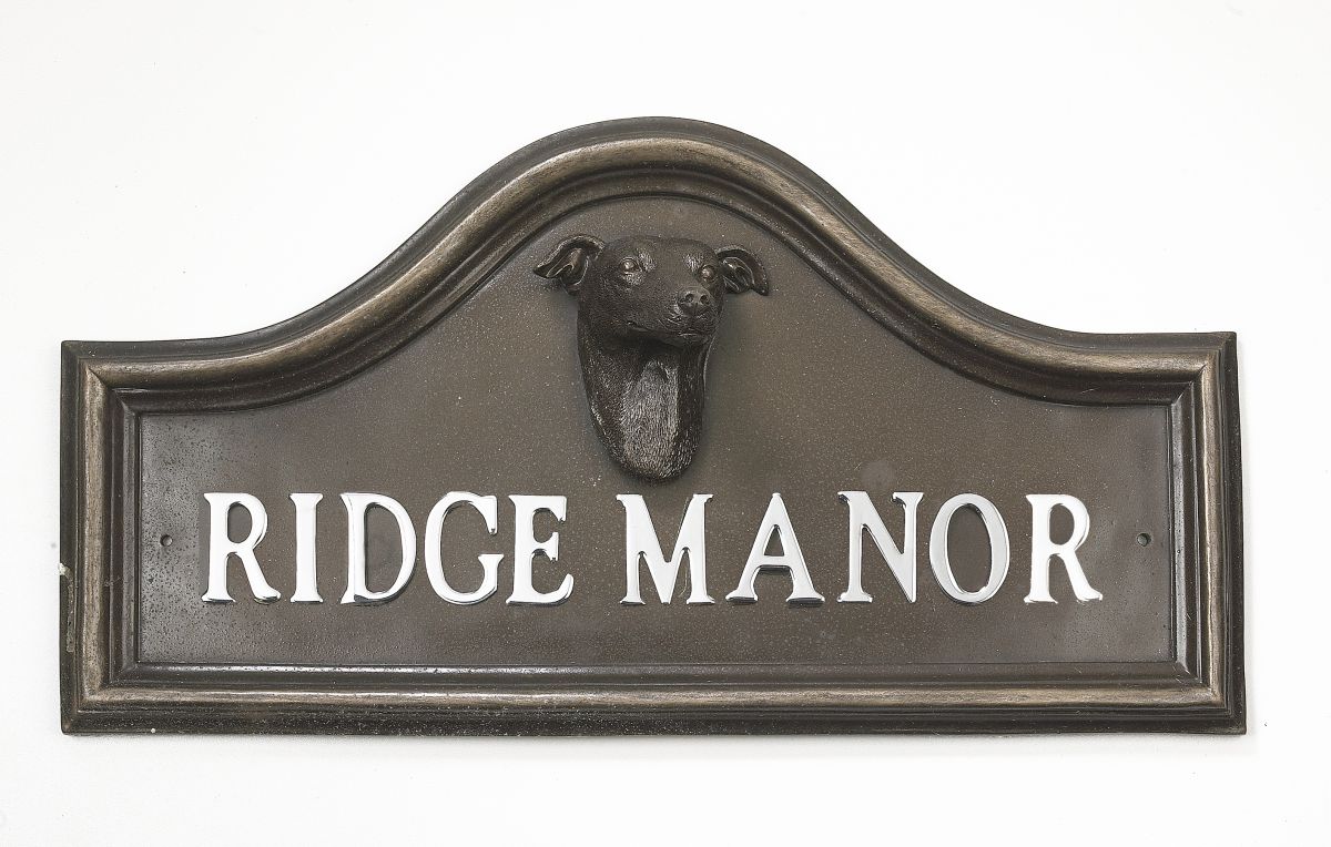 Greyhound House Name plaque