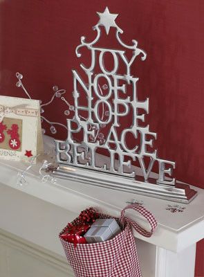 Joy, Noel, Hope, Peace, Believe Sign Joy, Noel, Hope, Peace, Believe Sign