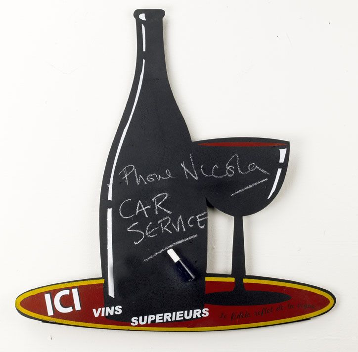 Wine bottle & Glass Chalk board Wine bottle & Glass Chalk board