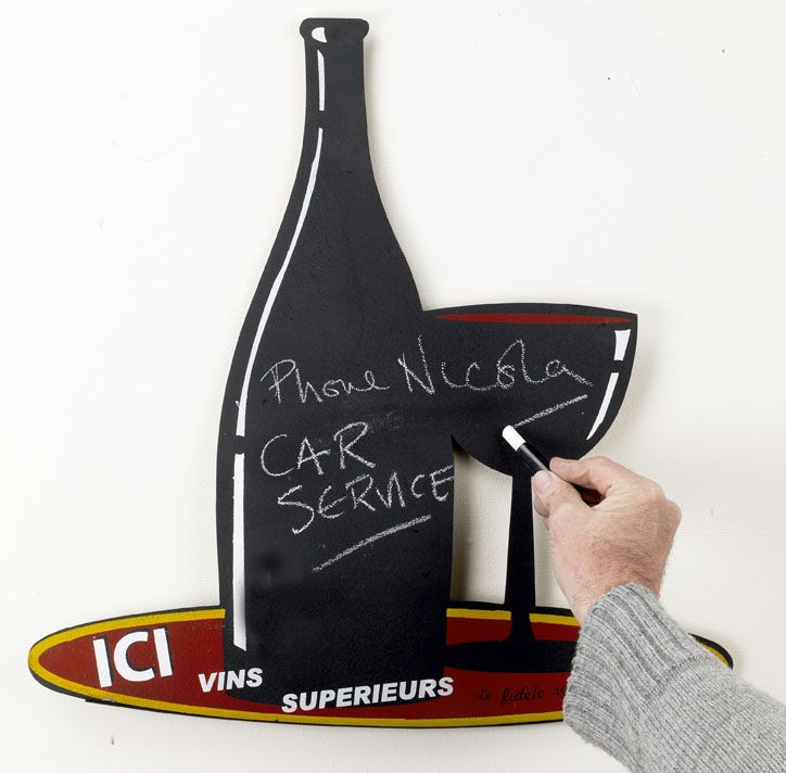 Wine bottle & Glass Chalk board Wine bottle & Glass Chalk board