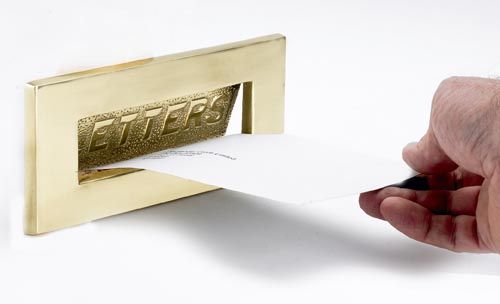 "Letters" Solid Brass Letter Plate "Letters" Solid Brass Letter Plate