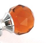 "Amber Fire" Crystal and Chrome Stair Rods - 13mm