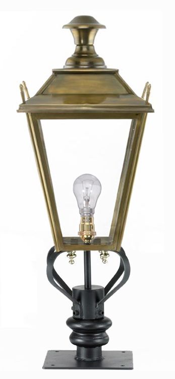 Brass Dorchester Pillar Light and Lantern Set 90cm Brass Dorchester Pillar Light and Lantern Set 90cm