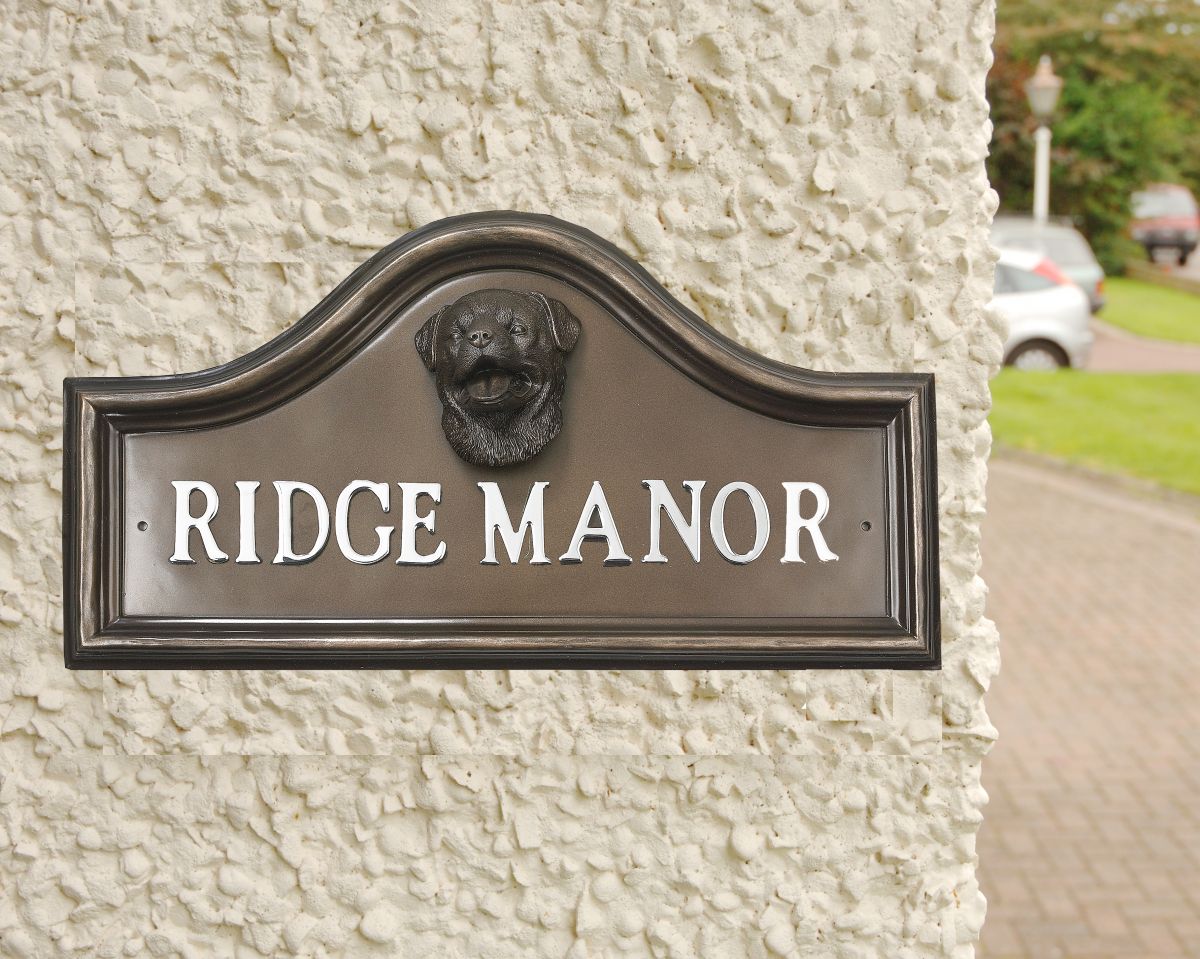 Rottweiller House Name Plaque