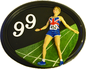 "Triumph" Hand Painted British Athlete House Sign "Triumph" Hand Painted British Athlete House Sign