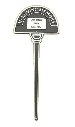 Lawn Spike - Black & brass - In Loving Memory (Small)