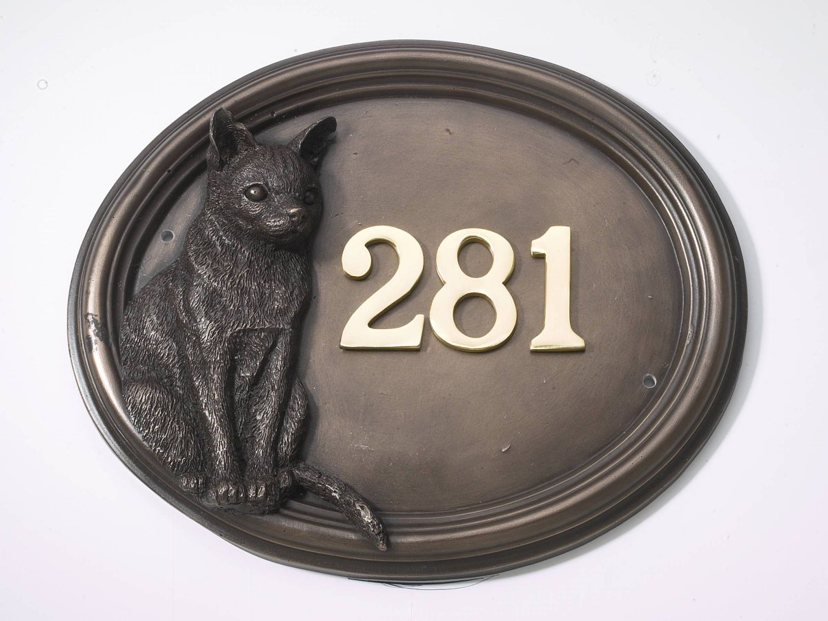 "Harranhal" Tom Cat House Number Sign "Harranhal" Tom Cat House Number Sign