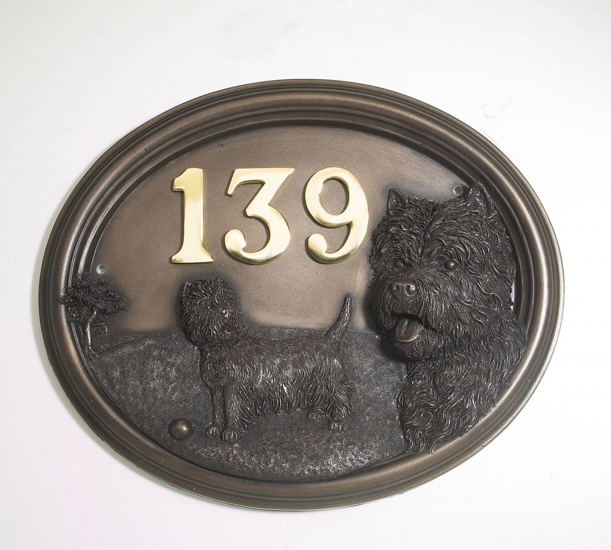 House Sign - Bronze Finish - West Highland Terrier