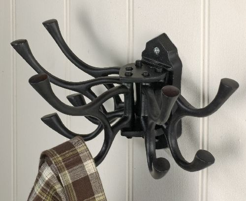"Kynaston Avenue" Swivel Hook Rack in Black Iron