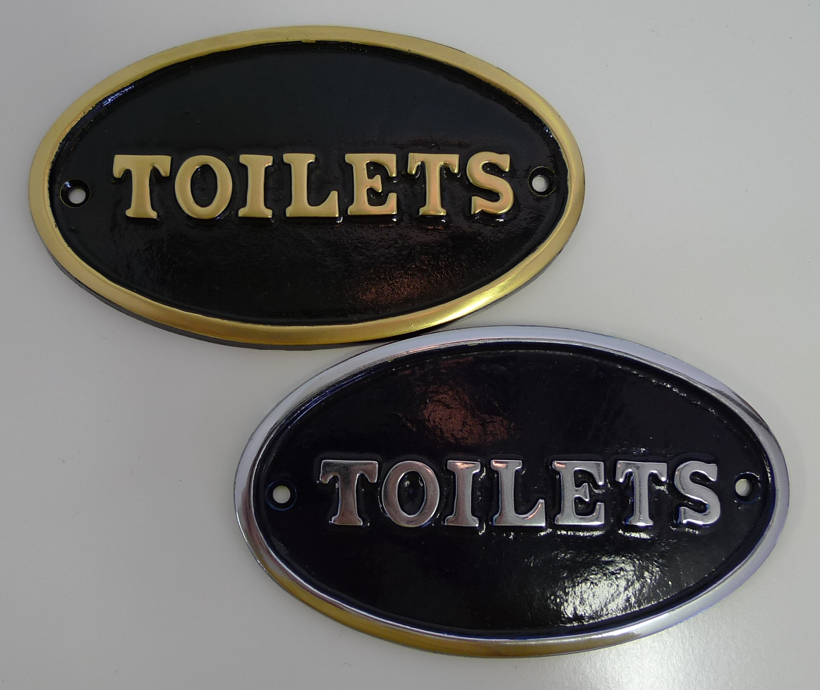 Large Oval Toilet Signs Large Oval Toilet Signs