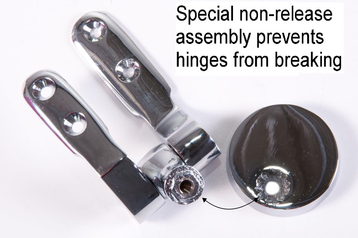 Chrome Toilet Seat Hinge Without Bar