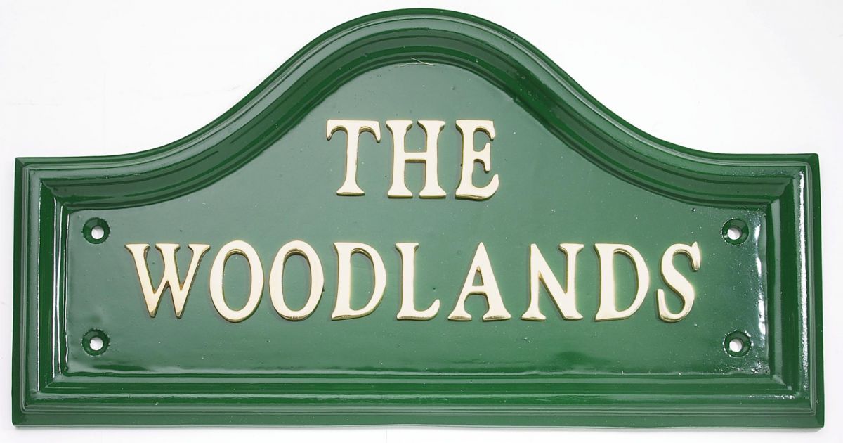 Green Traditional House Name Signs