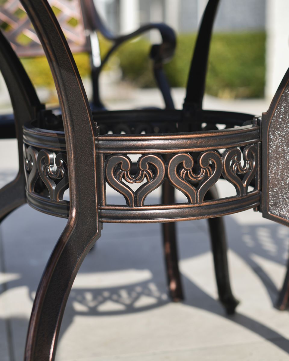 Close-up of the Heart Design on the Legs of the Table Close-up of the Heart Design on the Legs of the Table