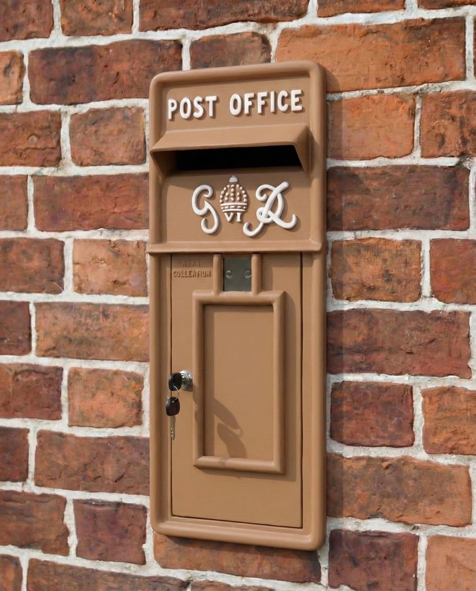 "Autumn Leaves" King George Rex Post Box Front