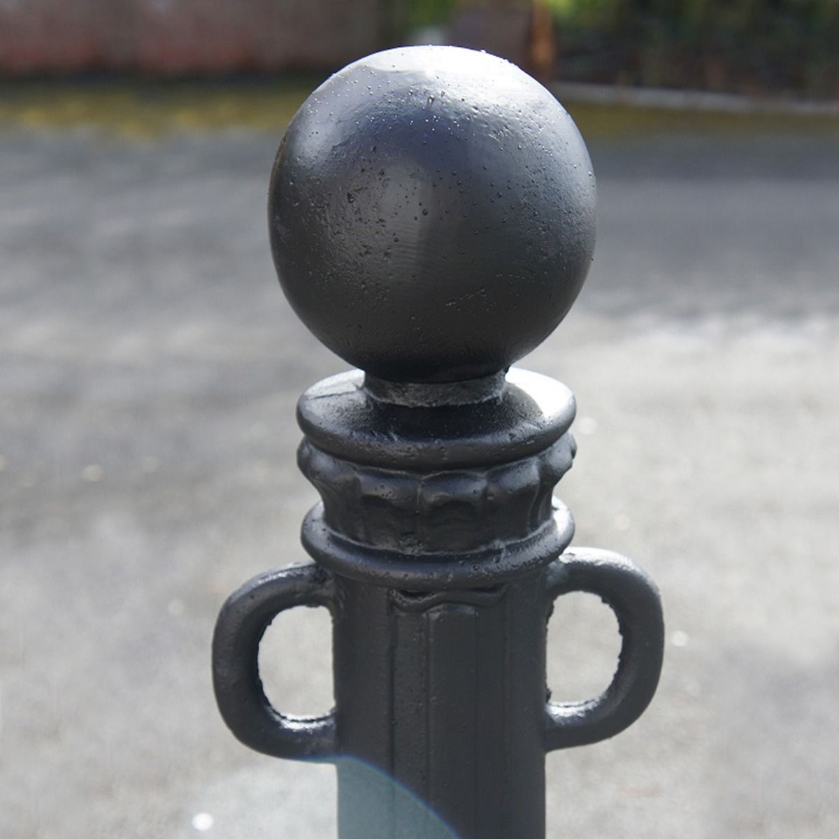 Close-up of the Smooth Black Cast Iron Finish