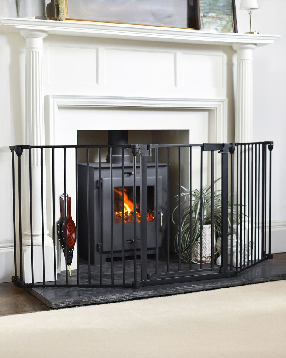 "BabyPro" Midnight Black Three Panel Baby Safe Fire Guard "BabyPro" Midnight Black Three Panel Baby Safe Fire Guard
