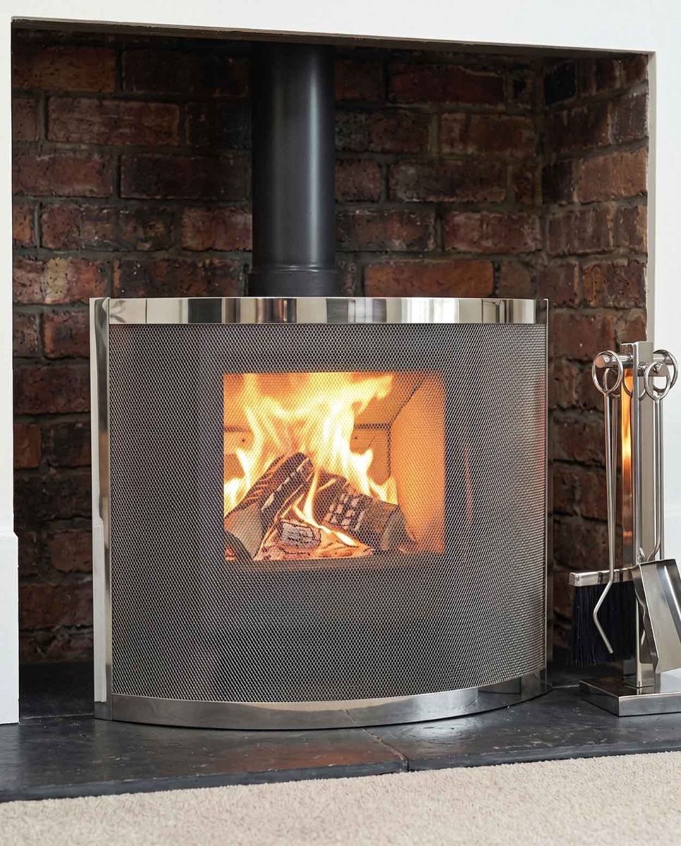 "Carrowdrock" Contemporary Curved Bespoke Fire Guard Digital Illustration