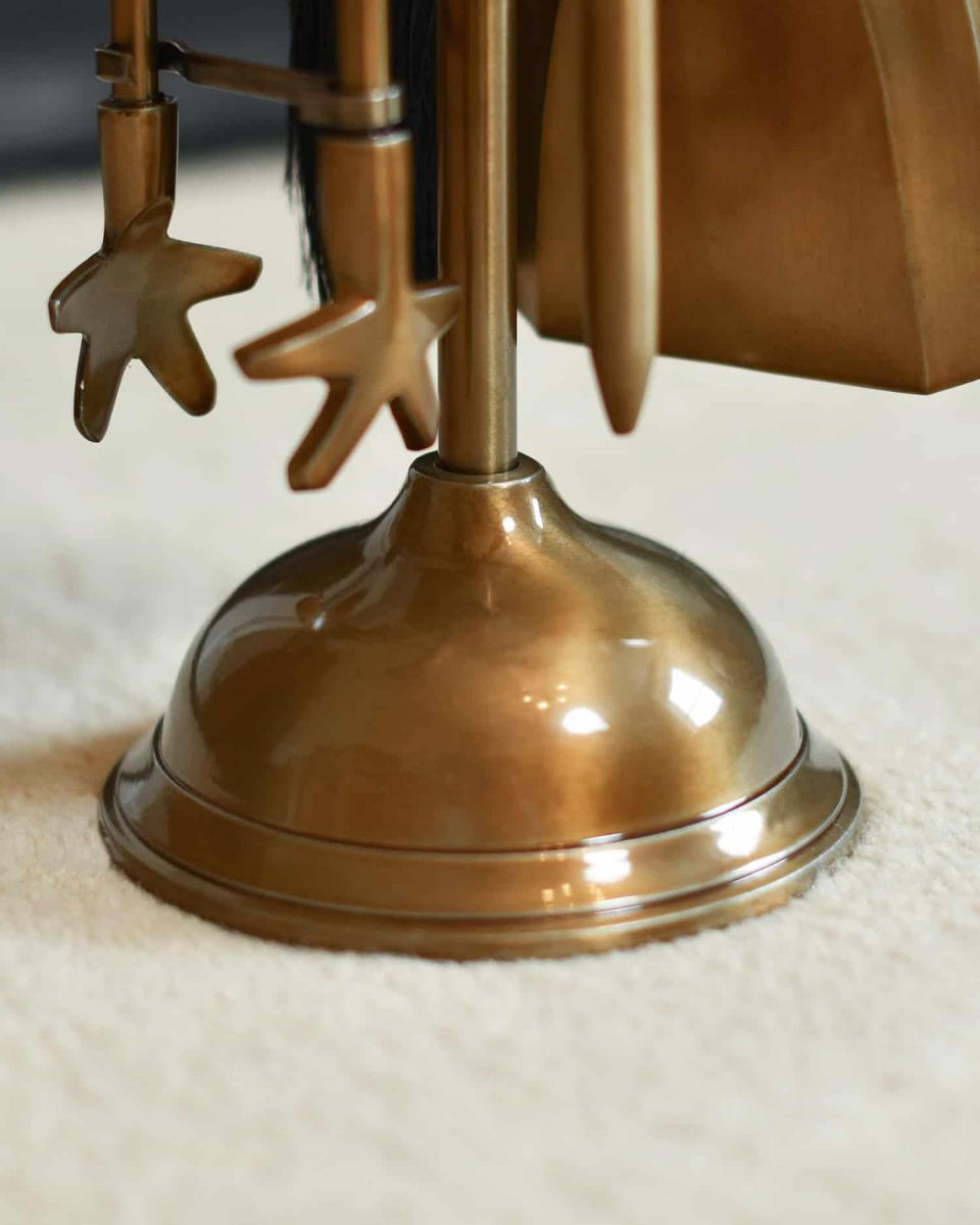 Close-Up of Base for "Coven Hall" Antique Brass Companion Set 47cm