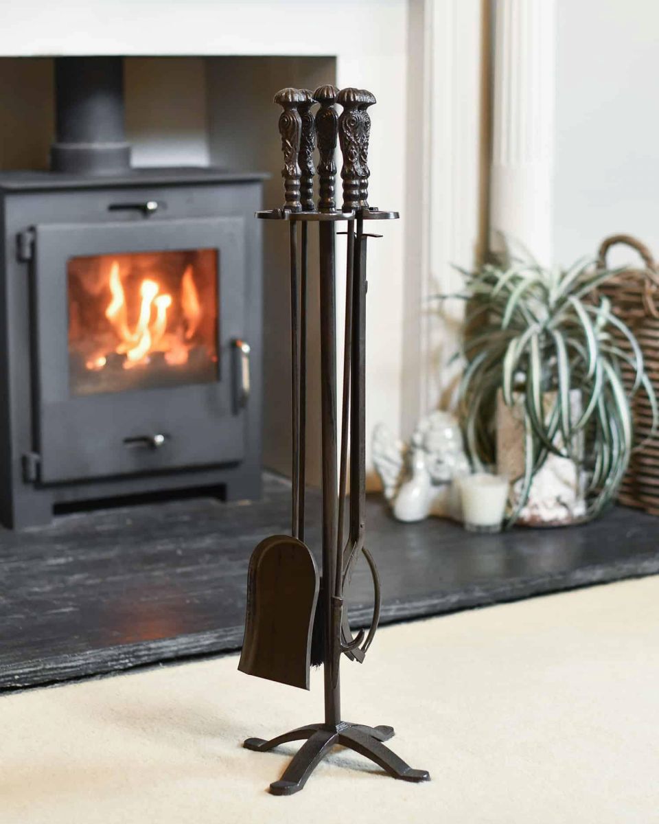 "Donnington" Ornate Companion Set 80cm in Situ