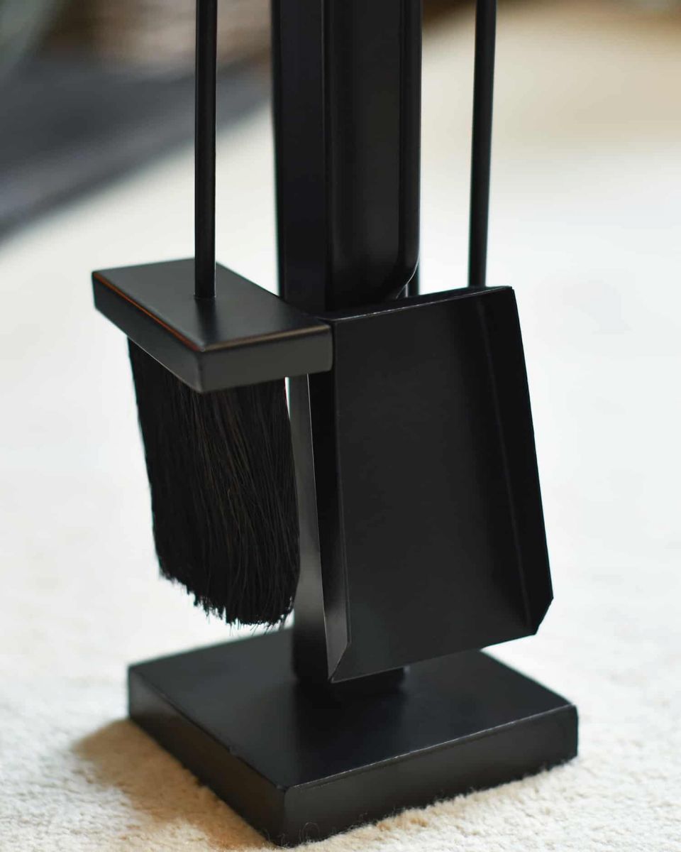 Close-Up of Fireside Tools for "Francisco" Black Contemporary Fireside Companion Set 40cm