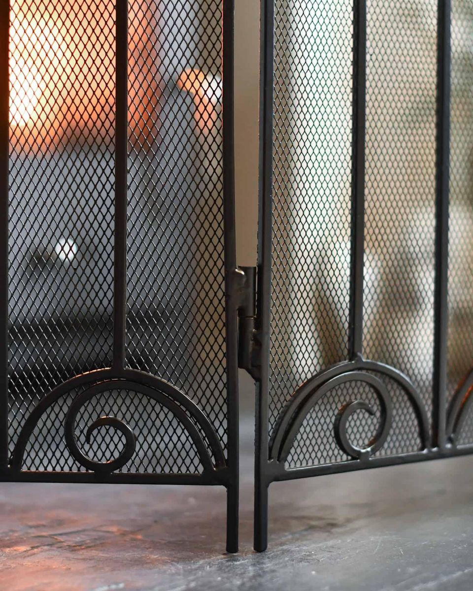 Close-Up of Lower Projection on "French Victoriana" Black Fire Guard