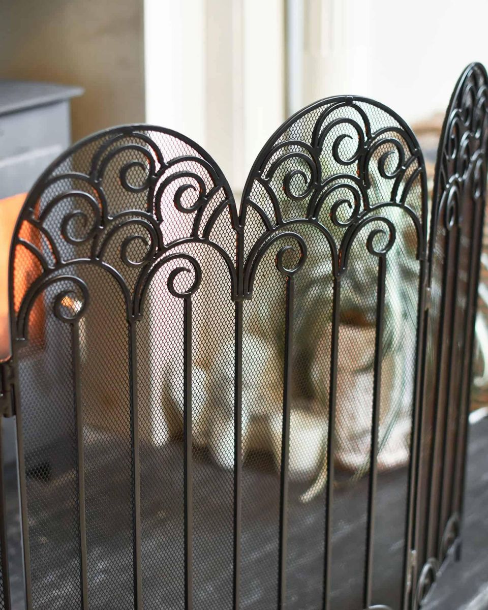 Close-Up of "French Victoriana" Black Fire Guard