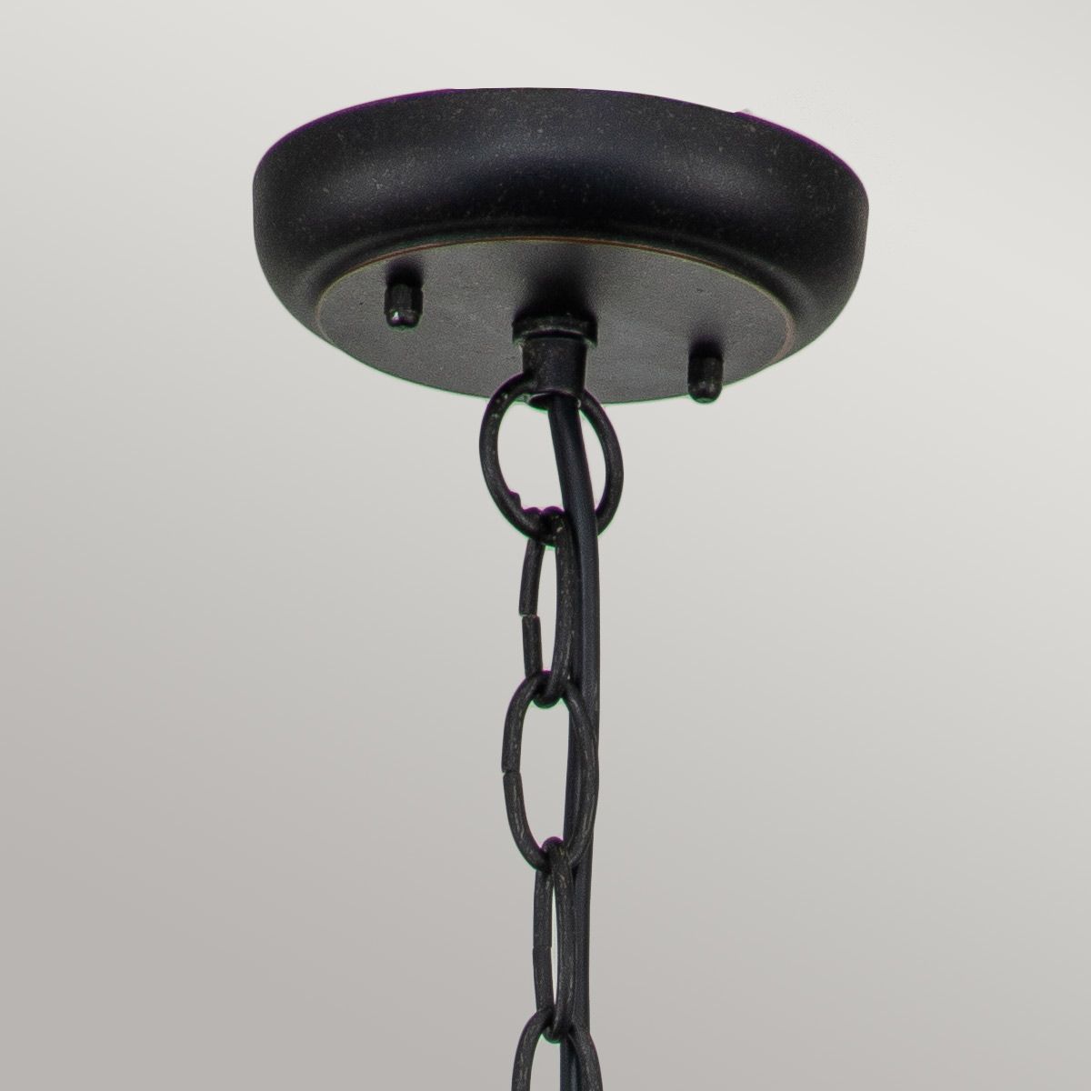 Close-up of the Fixing Plate on the Hanging Chain Light