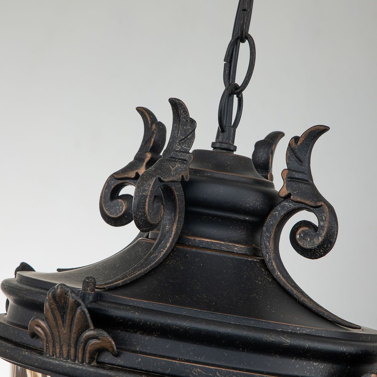 lose-up of the TRaditional Detail on the Top of the Lantern