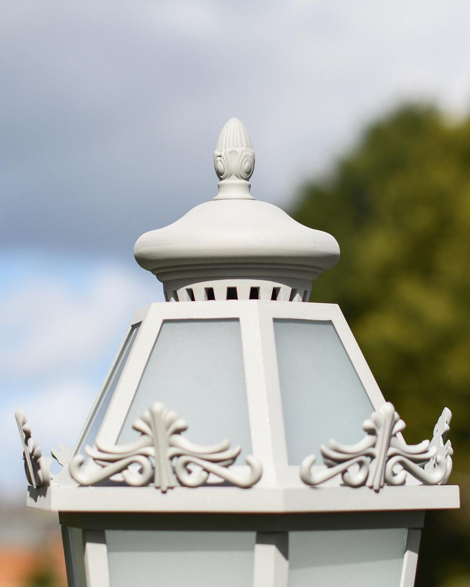 Close-up of the Ornate Lid on the Lantern