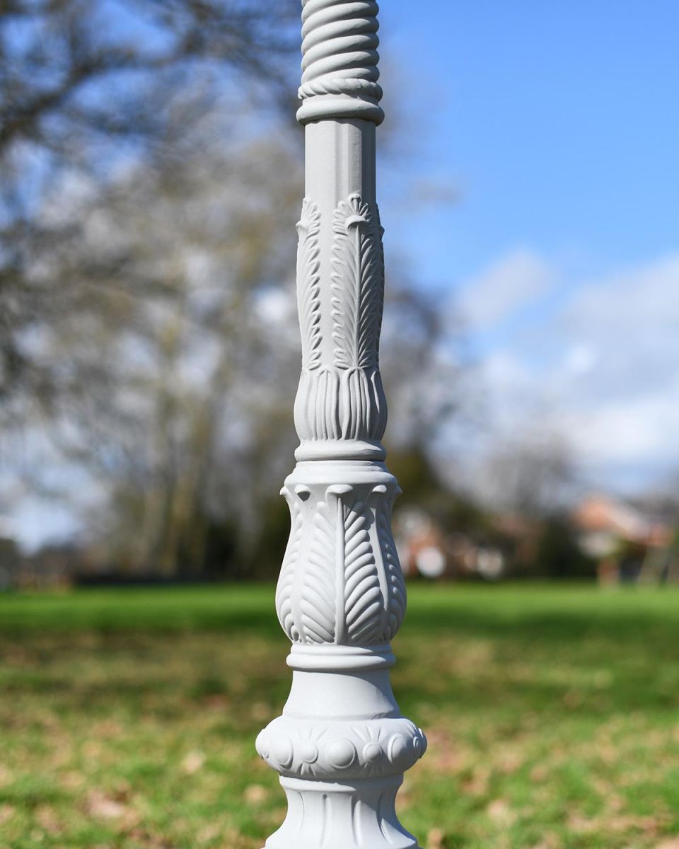 Close-up of the Ornate Detail on the Post of the Lamp Post