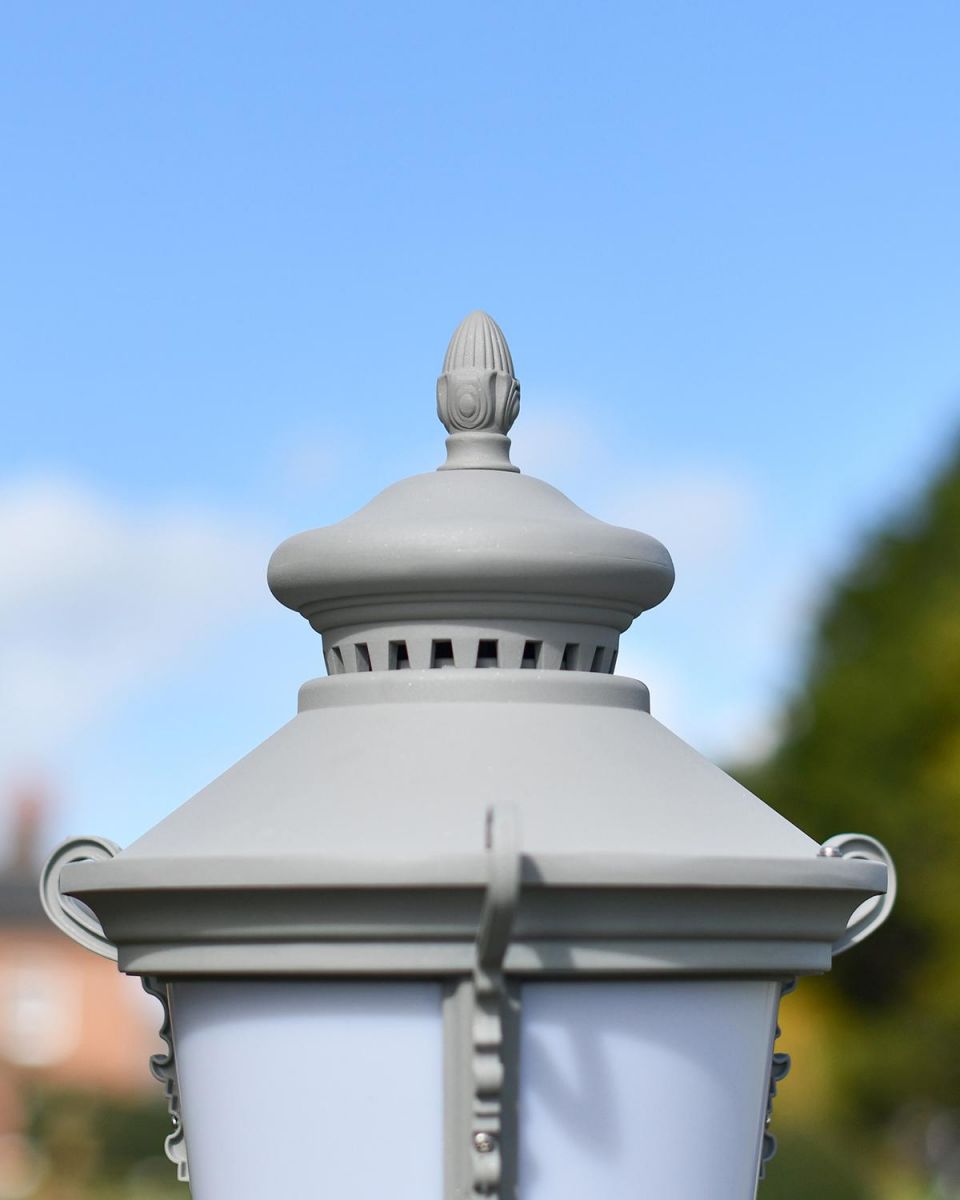 Close-up of the Acorn Finial on the Top of the Lid of the Lantern