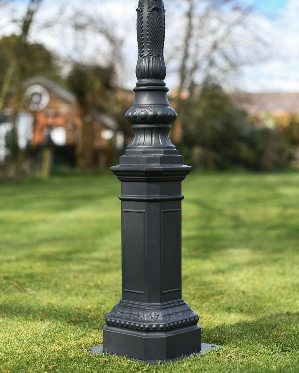 Close-up of the Base of the Lamp Post