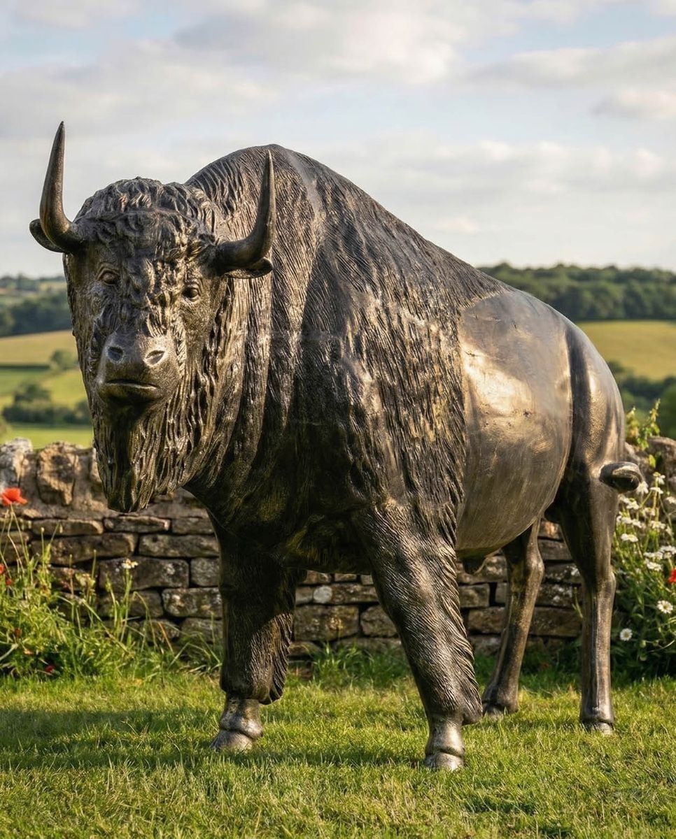 "Maska" Bison Sculpture digital illustration