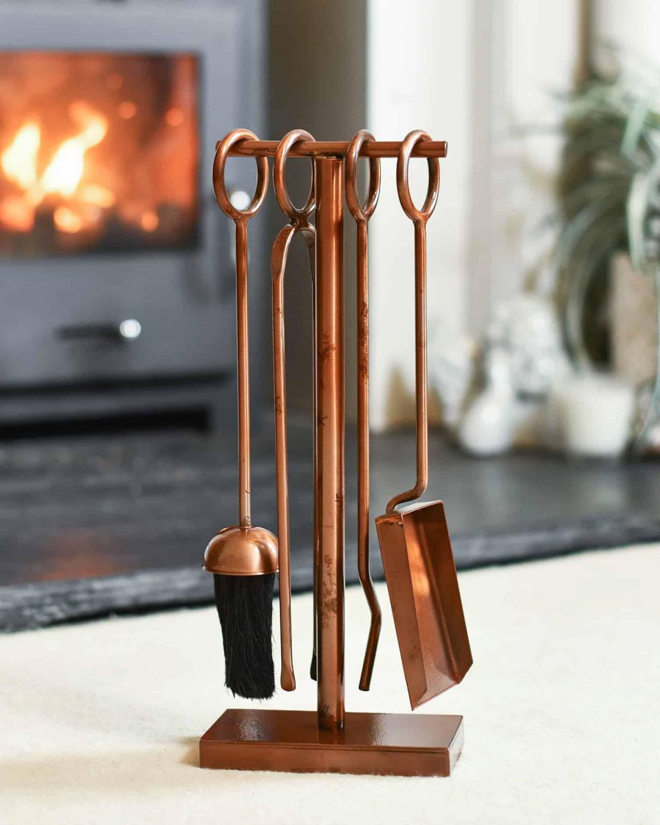 "Middleton" Antique Copper Companion Set in Situ