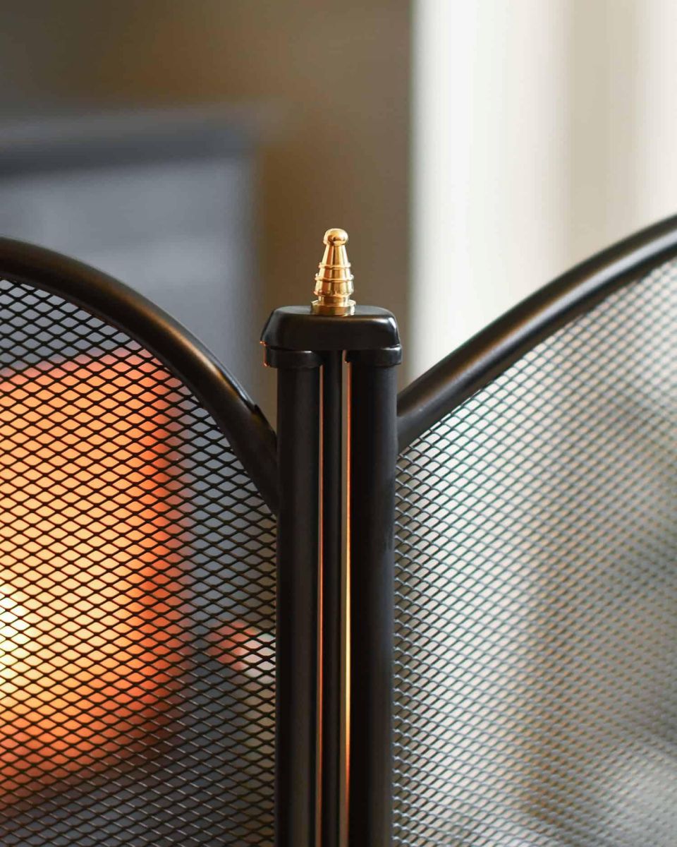 Close-Up of Polished Brass Finials