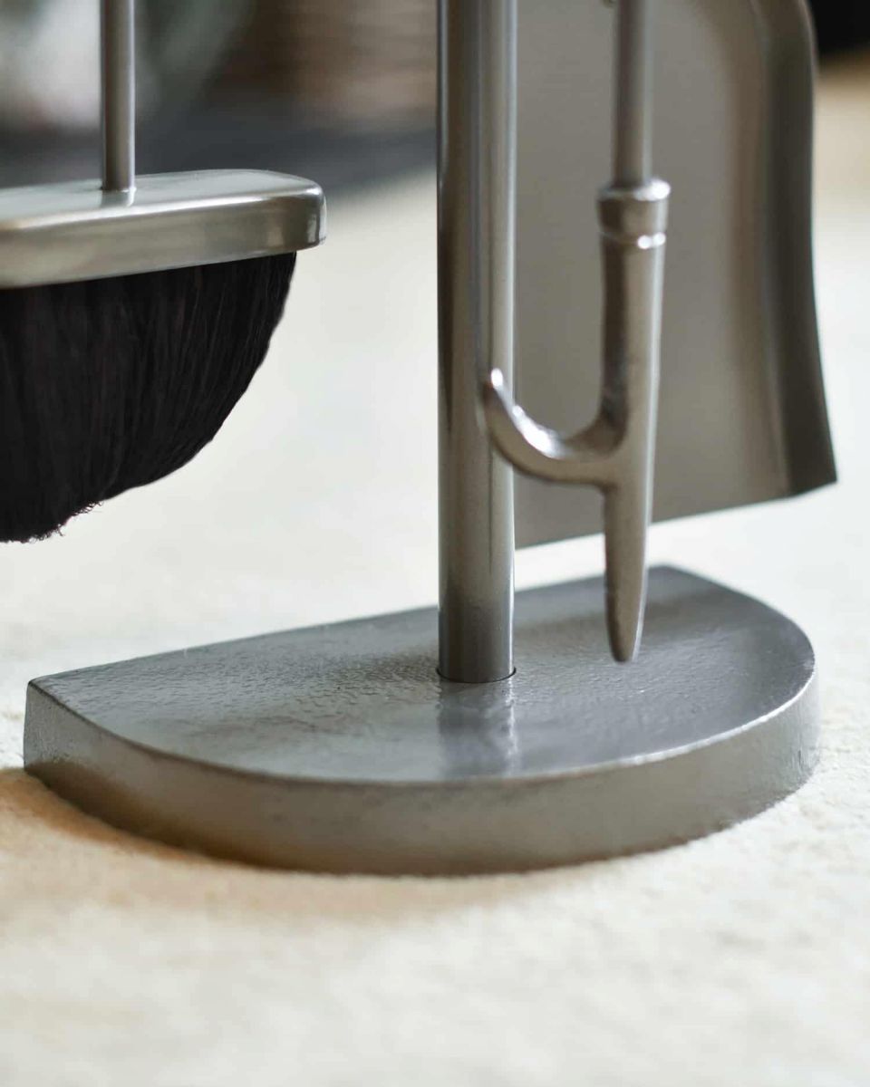 Close-Up of "Riverdale" Tall Pewter Companion Set 