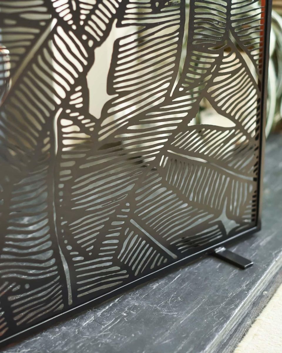 Close-Up of "Royal Osmunda" Tropical Leaf Fire Screen