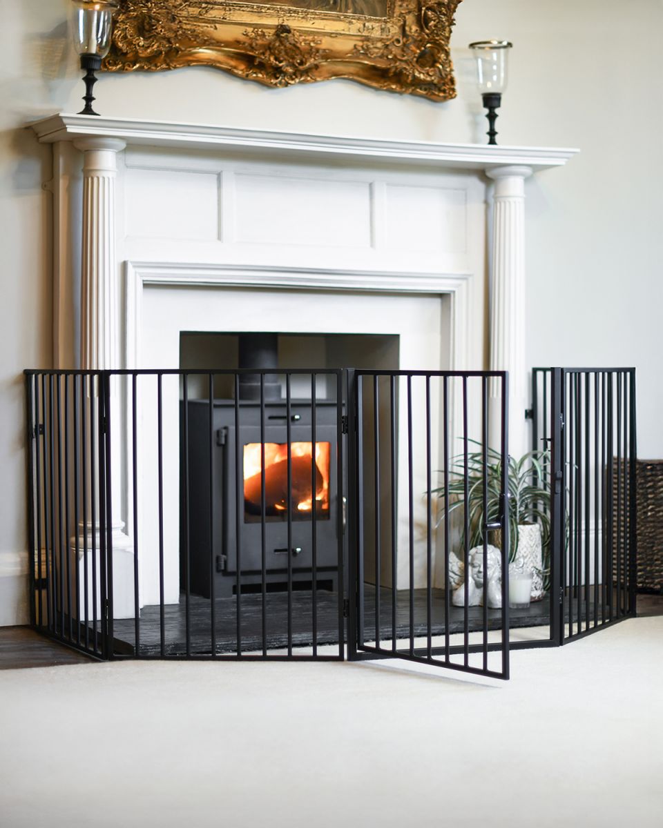 Five Panel Fire Protector with Front Opening Door