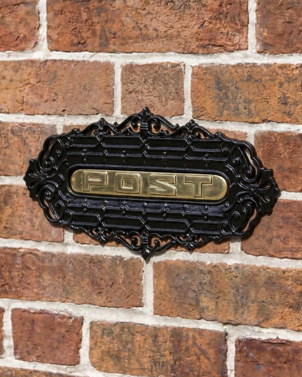 "The Arial" Ornate Wall Sunken Post Box on wall