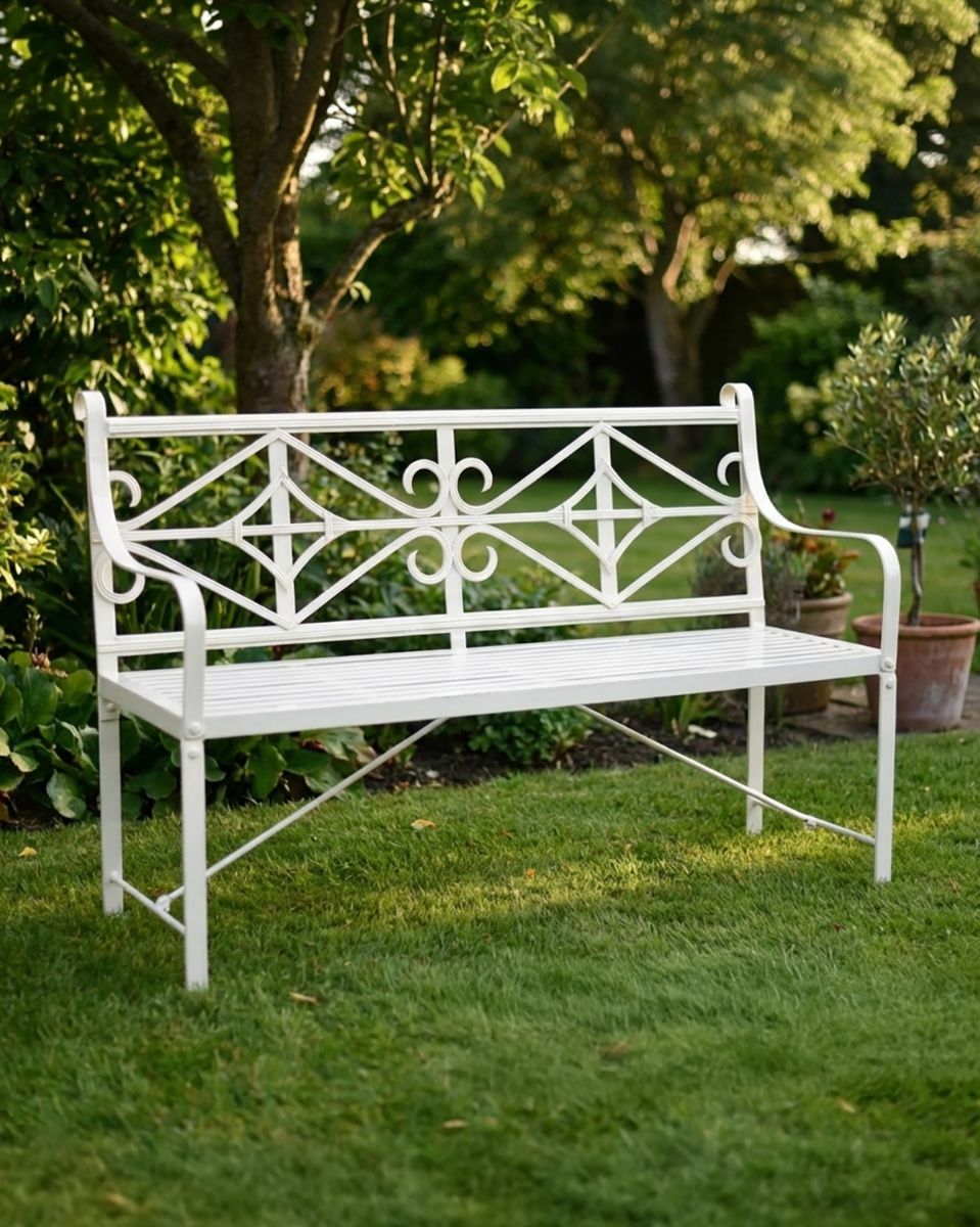 "The Cradley" Three-Seater Deluxe Iron Bench ai illustration